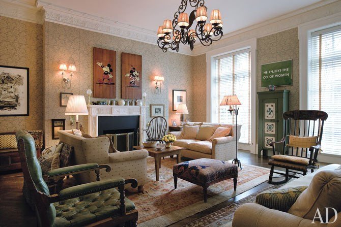 Traditional Living Room Apartment Inspirational tour Woody Allen S English Country–style Manhattan townhouse