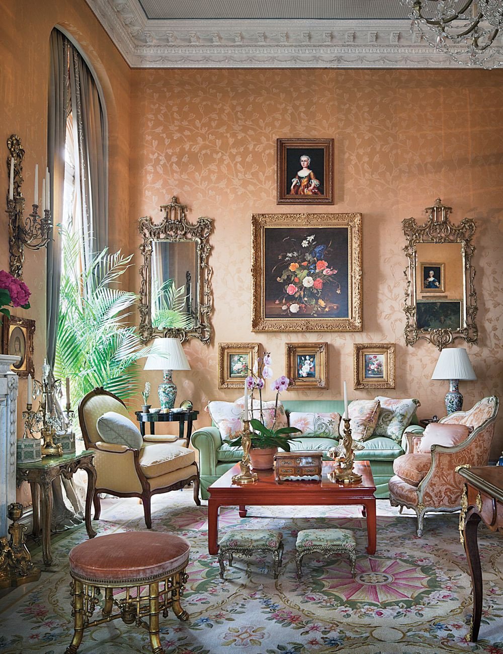 Traditional Living Room Apartment Unique Traditional Living Room by Mario Buatta by Architectural Digest