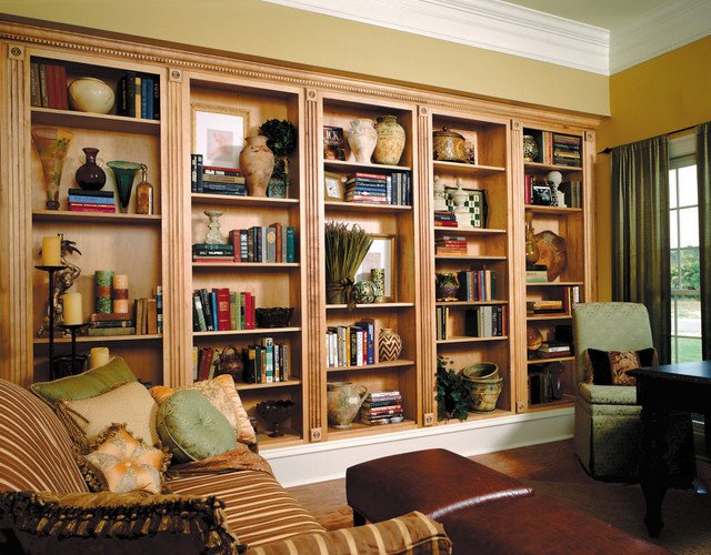 35 Elegant Traditional Living Room Bookcases | Findzhome