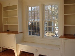 Traditional Living Room Bookcases Beautiful Bookcases and Bench Seat Traditional Living Room Boston by Bass River Carpentry