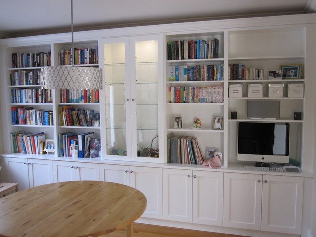 Traditional Living Room Bookcases Lovely White Bookcases with Built In Desk Traditional Living Room Cambridgeshire by Tim Bowdin