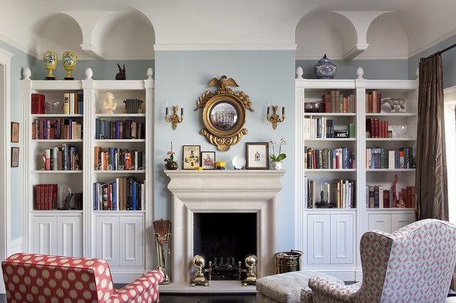 Bookcase in living room traditional living rooms living room with bookcases Living room