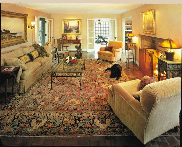 Traditional Living Room Carpets Lovely Antique Sarouk Rugs Makes A Room Elegant and Cozy Traditional Living Room Boston by