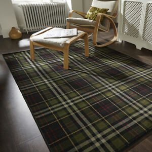 Traditional Living Room Carpets Luxury Traditional Black Green Tartan Living Room Rugs soft Small Carpet area Rug