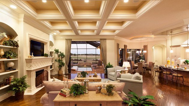 Traditional Living Room Ceiling Awesome 15 Beautiful Traditional Coffered Ceiling Living Rooms