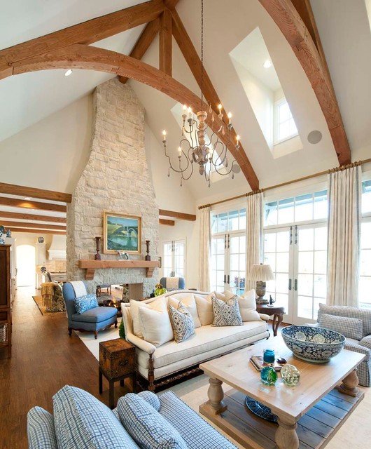 Traditional Living Room Ceiling Lovely Lupton Traditional Living Room Dallas by Danes Custom Homes