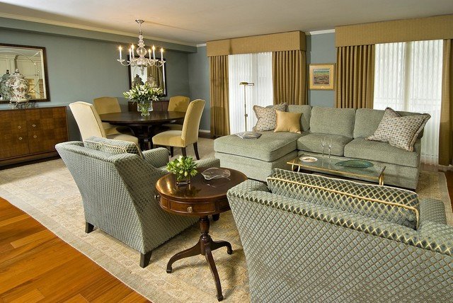 Traditional Living Room Color Elegant Clean Lines and soothing Colors Enhance the Space