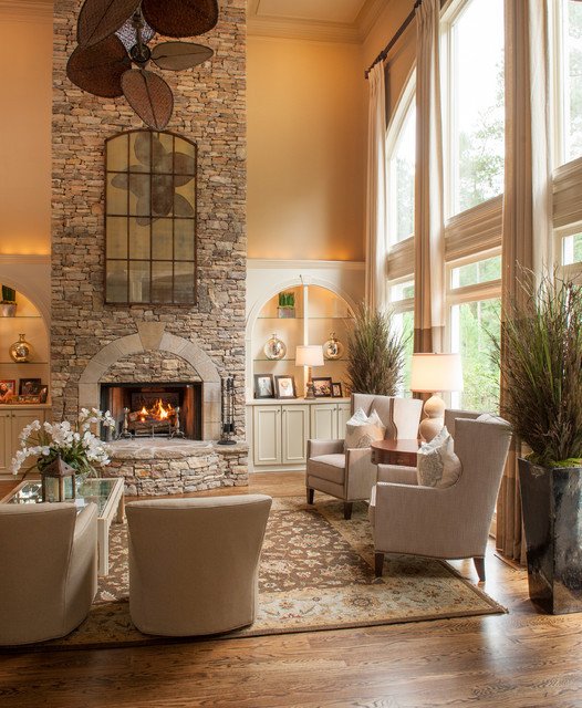 35 Awesome Traditional Living Room Fireplace | Findzhome