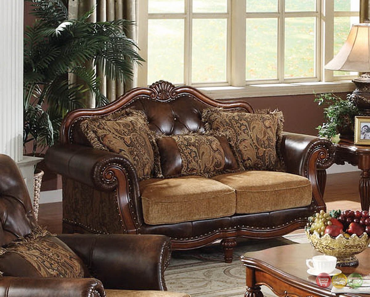 Traditional Living Room Furniture Lovely Dreena Traditional formal Living Room Set Carved Cherry Wood Frames