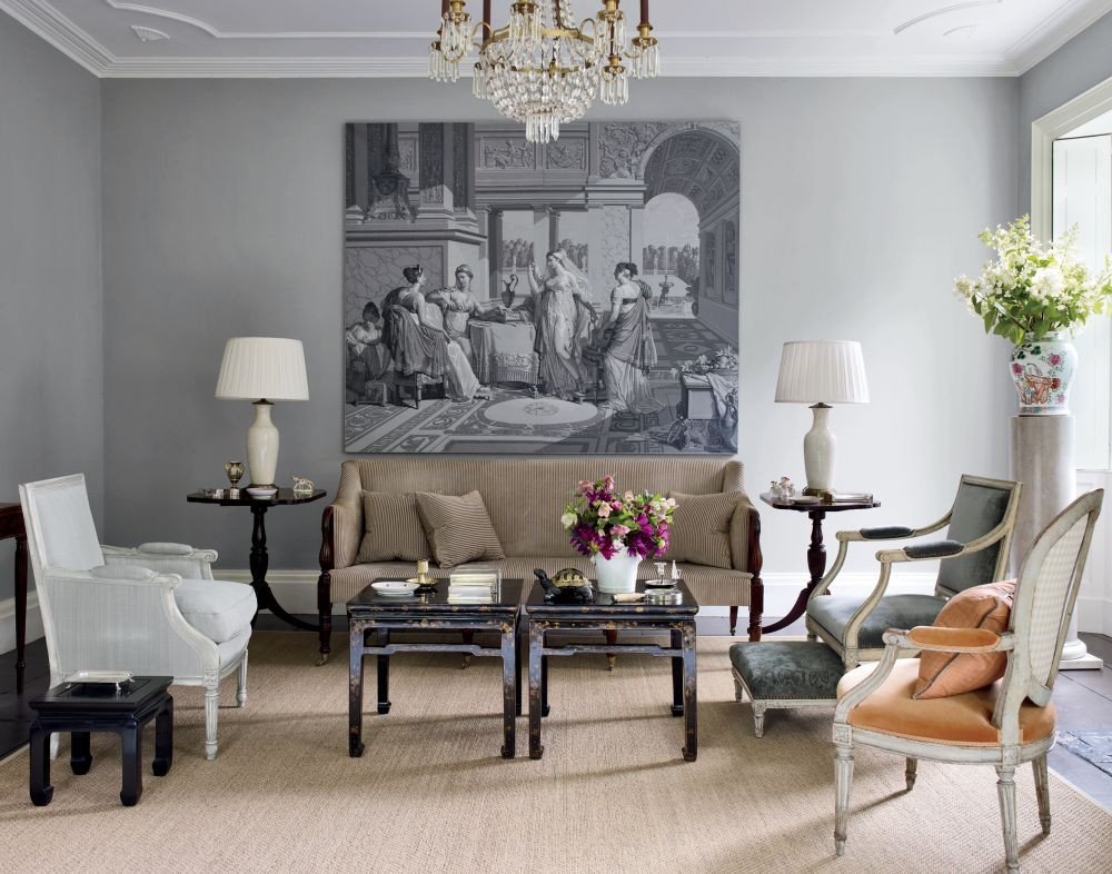 Traditional Living Room Gray Beautiful Traditional Living Room by Shostak &amp; Co Inc by Architectural Digest