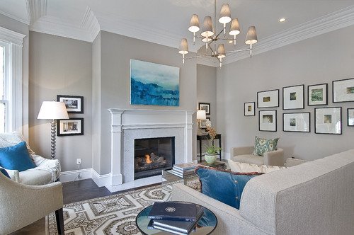 Traditional Living Room Gray Elegant Abstract Art In Traditional Design Provident Home Design