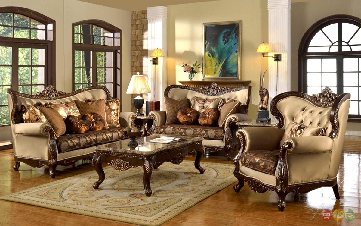 Traditional Living Room Sets Awesome Antique Style Traditional Wing Back formal Living Room Furniture Set Tan Brown