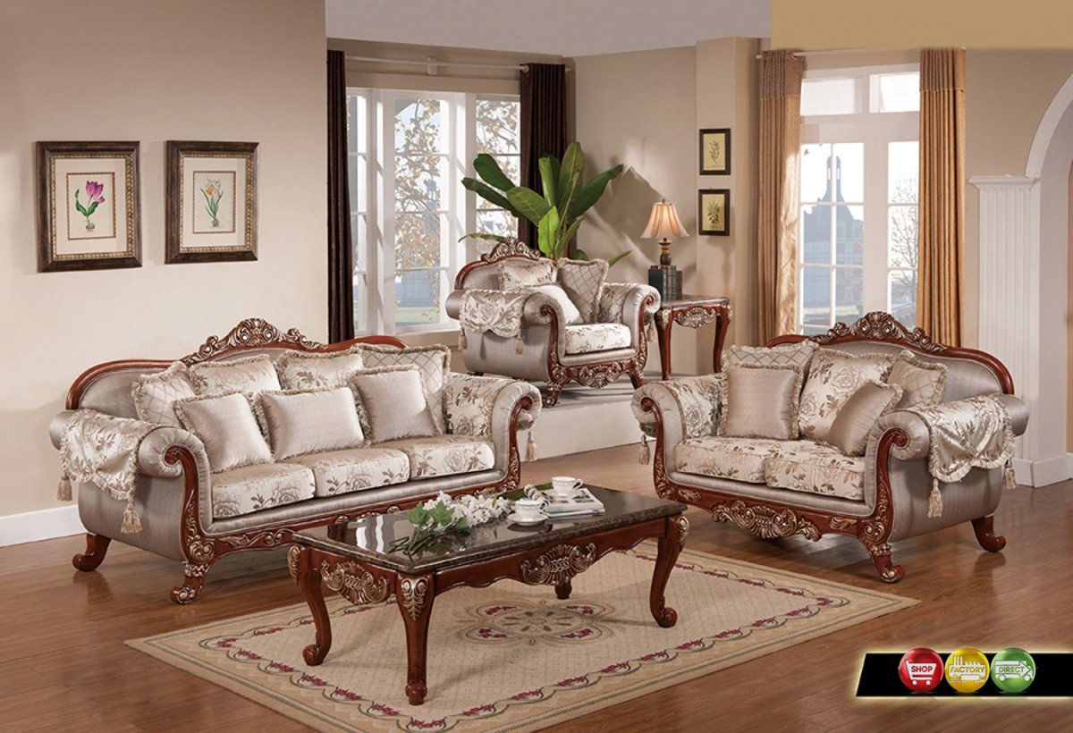 Traditional Living Room Sets Inspirational Luxurious Traditional formal Living Room Furniture Exposed Carved Wood Gold Accents