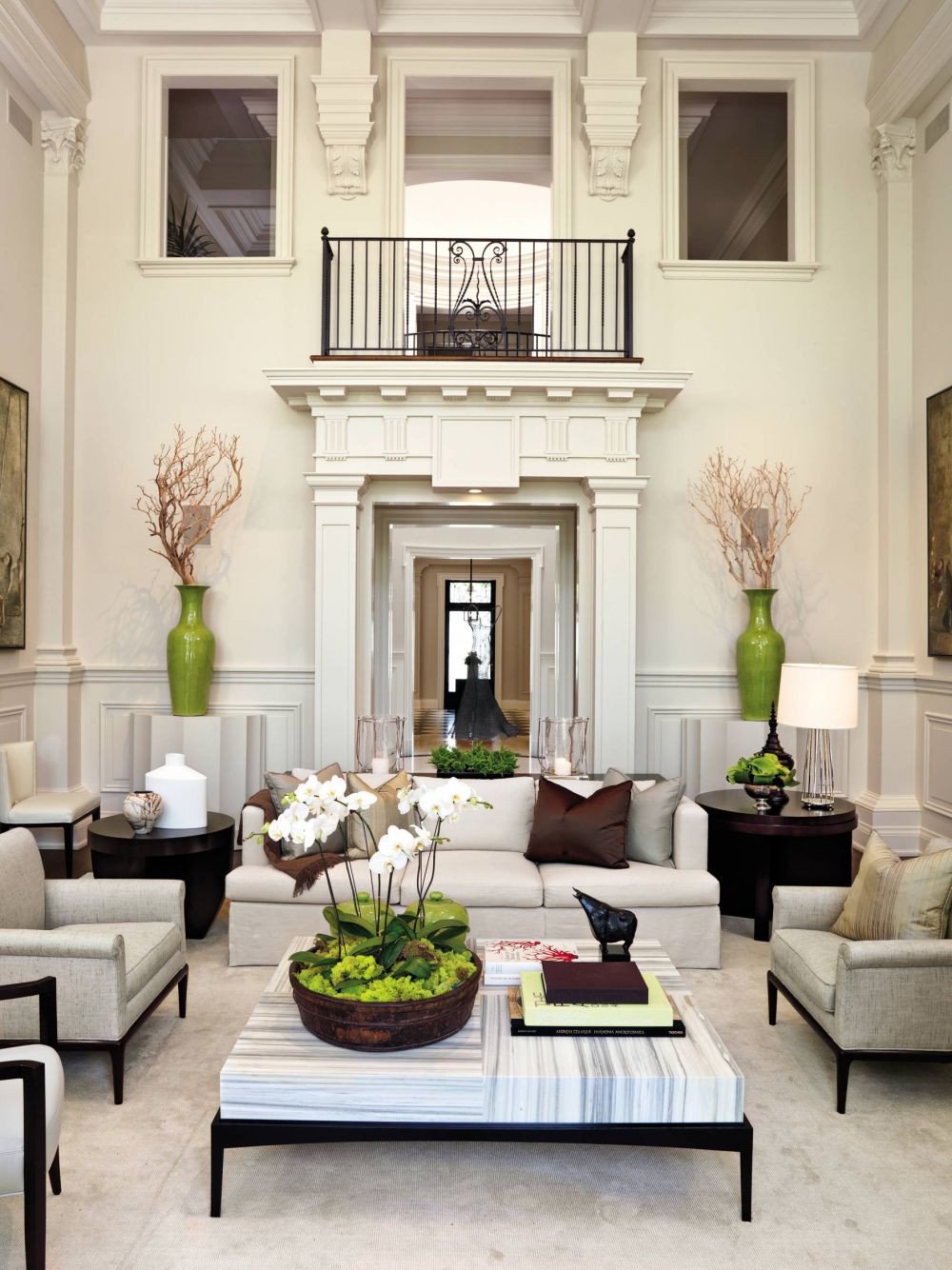 Traditional Living Room toronto Lovely Traditional Living Room by Powell &amp; Bonnell by Architectural Digest