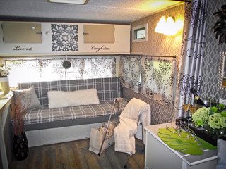 Traditional Living Room toronto Luxury Glamper 1976 Trailer Update Traditional Living Room toronto by Karen Murray Interiors