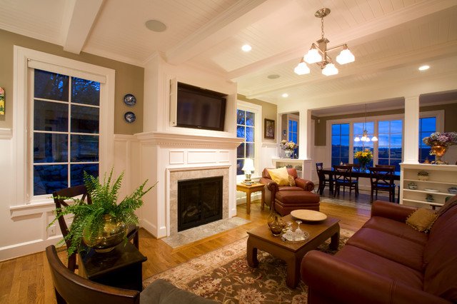 Traditional Living Room Tv Lovely Family Room Flat Screen Tv Traditional Living Room Portland by Designer S Edge Kitchen