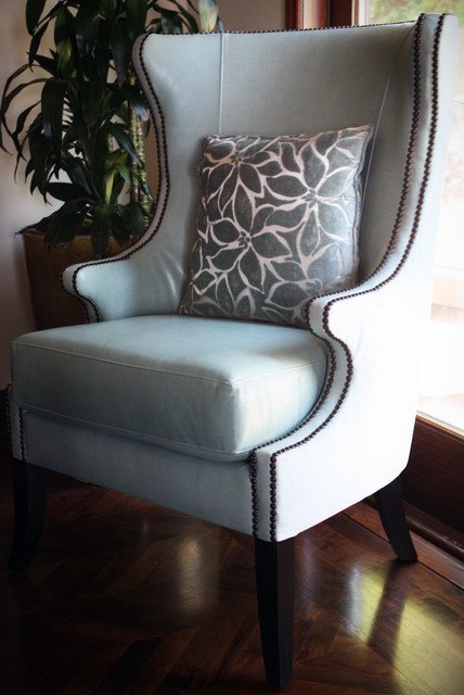 Traditional Living Room Upholstered Chairs New Upholstered Wingback Chair Traditional Living Room Los Angeles by Sara Balough Design