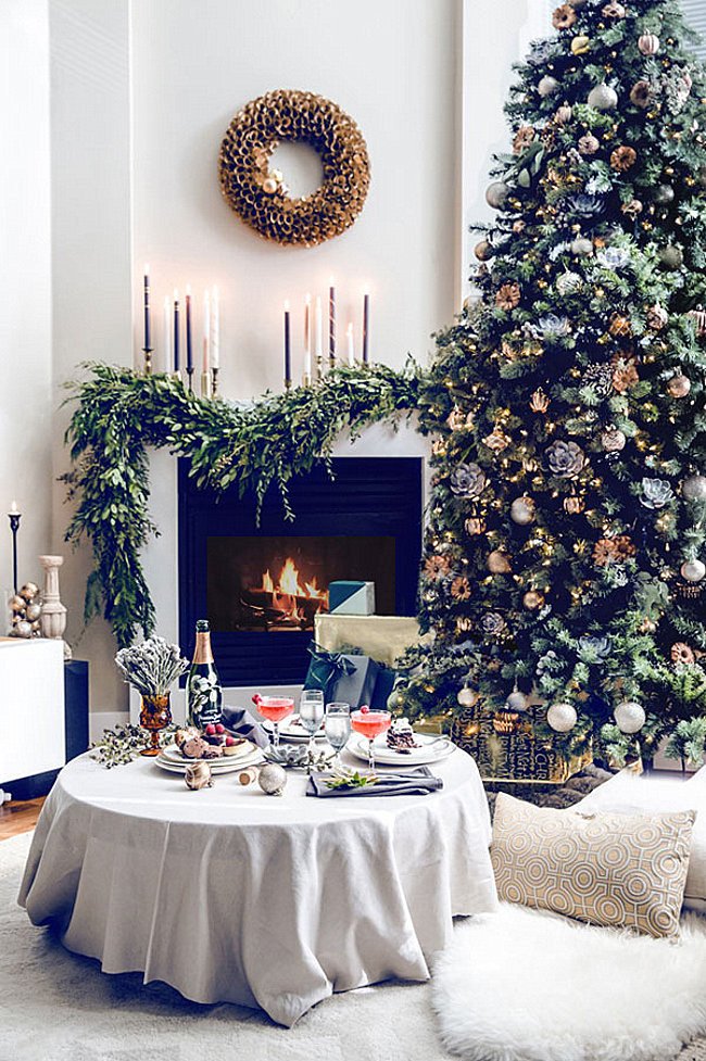 Tree Decor for Living Room Beautiful 10 Rooms with Festive Christmas Trees