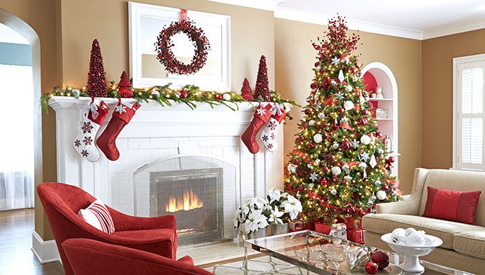 Tree Decor for Living Room New Magnificent Pre Lit Christmas Tree In Living Room Transitional with Next to Valspar Timber Dust