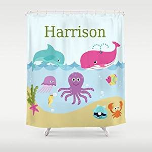 Under the Sea Bathroom Decor Luxury Amazon Under the Sea Personalized Shower Curtain Children S Bathroom Decor