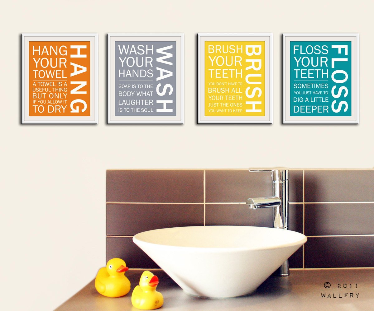 Wall Art for Bathroom Decor Beautiful Bathroom Art Prints Bathroom Rules Kids Bathroom Wall