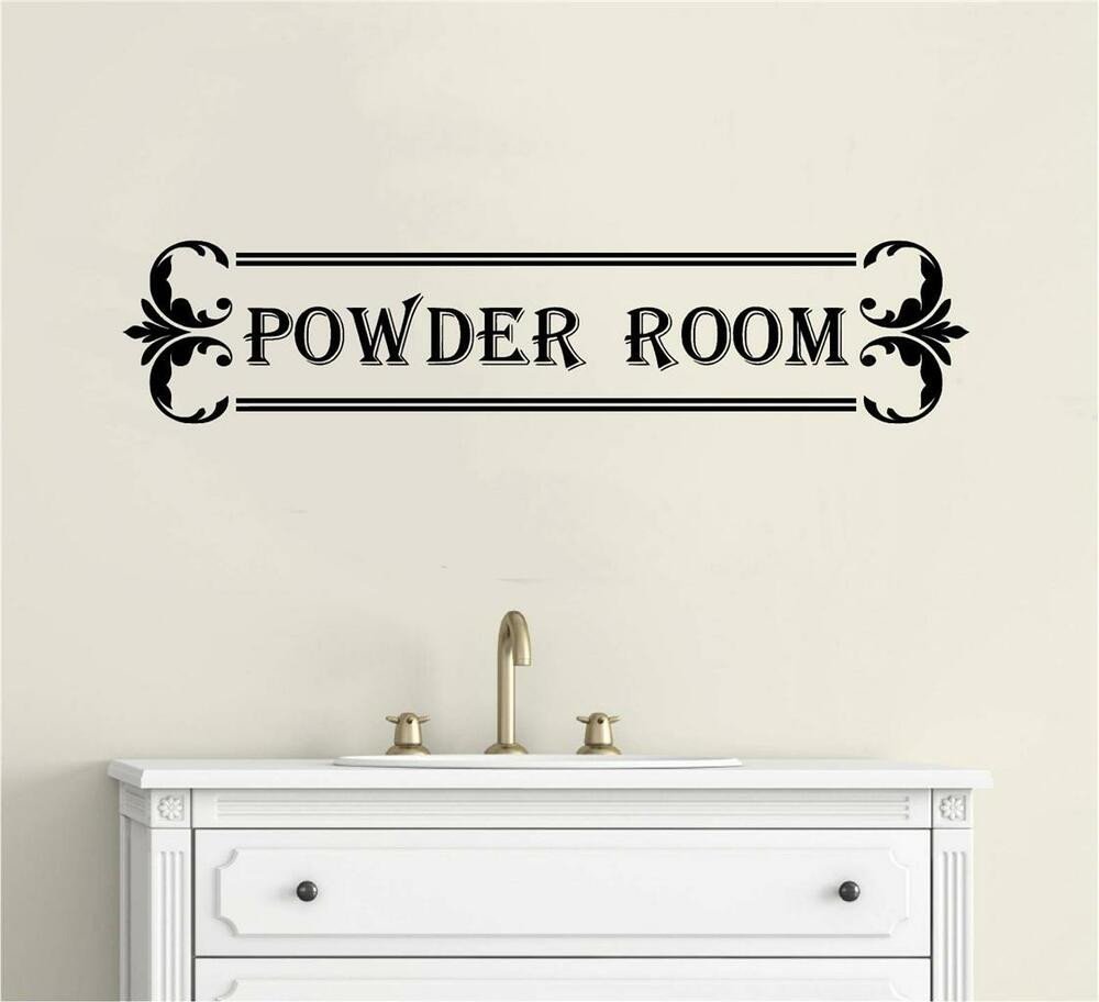 Wall Art for Bathroom Decor Fresh Powder Room Bathroom Decor Vinyl Decal Wall Sticker Words Lettering Wall Decor