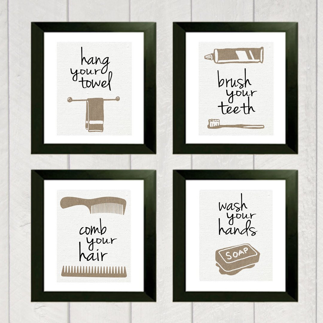 Wall Art for Bathroom Decor Luxury Bathroom Art Print Set Of 4