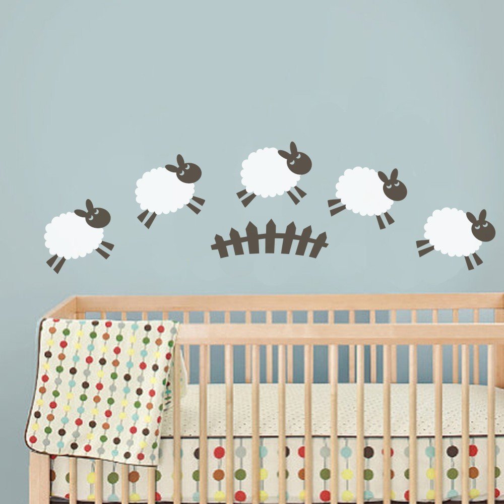 Wall Decor for Baby Rooms Unique C209 Sheep Wall Decal Baby Room Wall Sticker Nursery Play Room Cute Animals Wall Mural Home Art