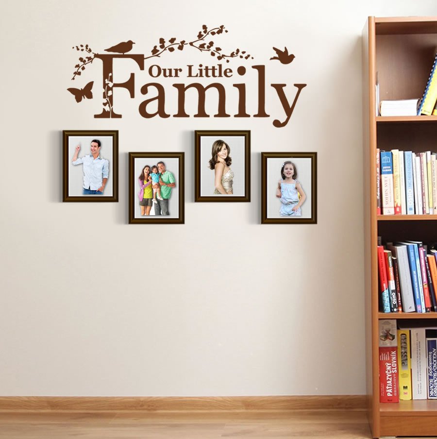 DSU Our Little Family Wall Sticker Home Decor Bedroom Living Room Wall Decals Nursery Girl Boy