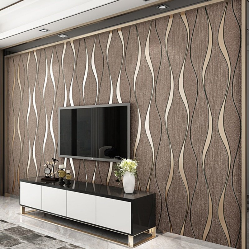 Wall Decor for Living Room Luxury 3d Striped Wallpaper for Walls Roll Living Room Tv Background Wall Decoration Paper Wall Papers