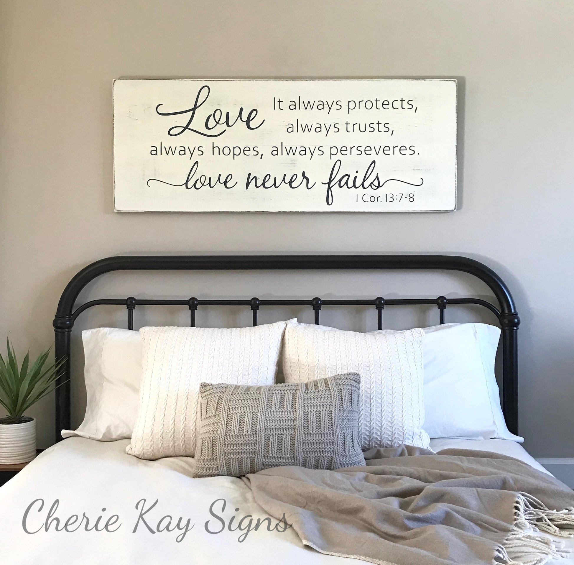 Wall Decor for Master Bedroom Inspirational Master Bedroom Wall Decor Love Never Fails 1 Corinthians