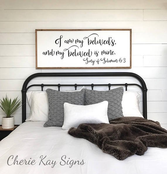 Wall Decor for Master Bedrooms New Master Bedroom Sign I Am My Beloveds Bedroom Wall Decor