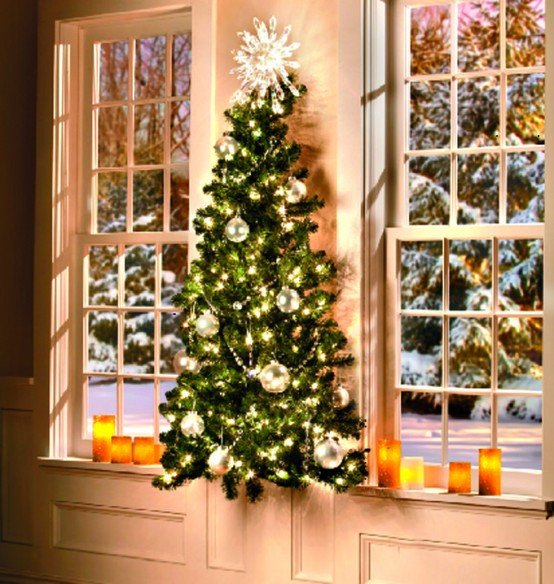 Wall Decor for Small Spaces Elegant 44 Space Saving Christmas Trees for Small Spaces Digsdigs