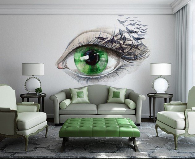 15 Refreshing Wall Mural Ideas For Your Living Room