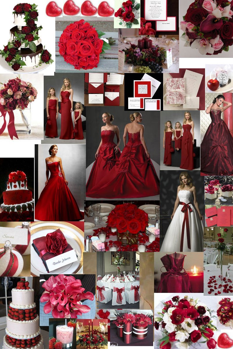 Wedding Decor Red and White Awesome Winter Wedding theme – Burgundy