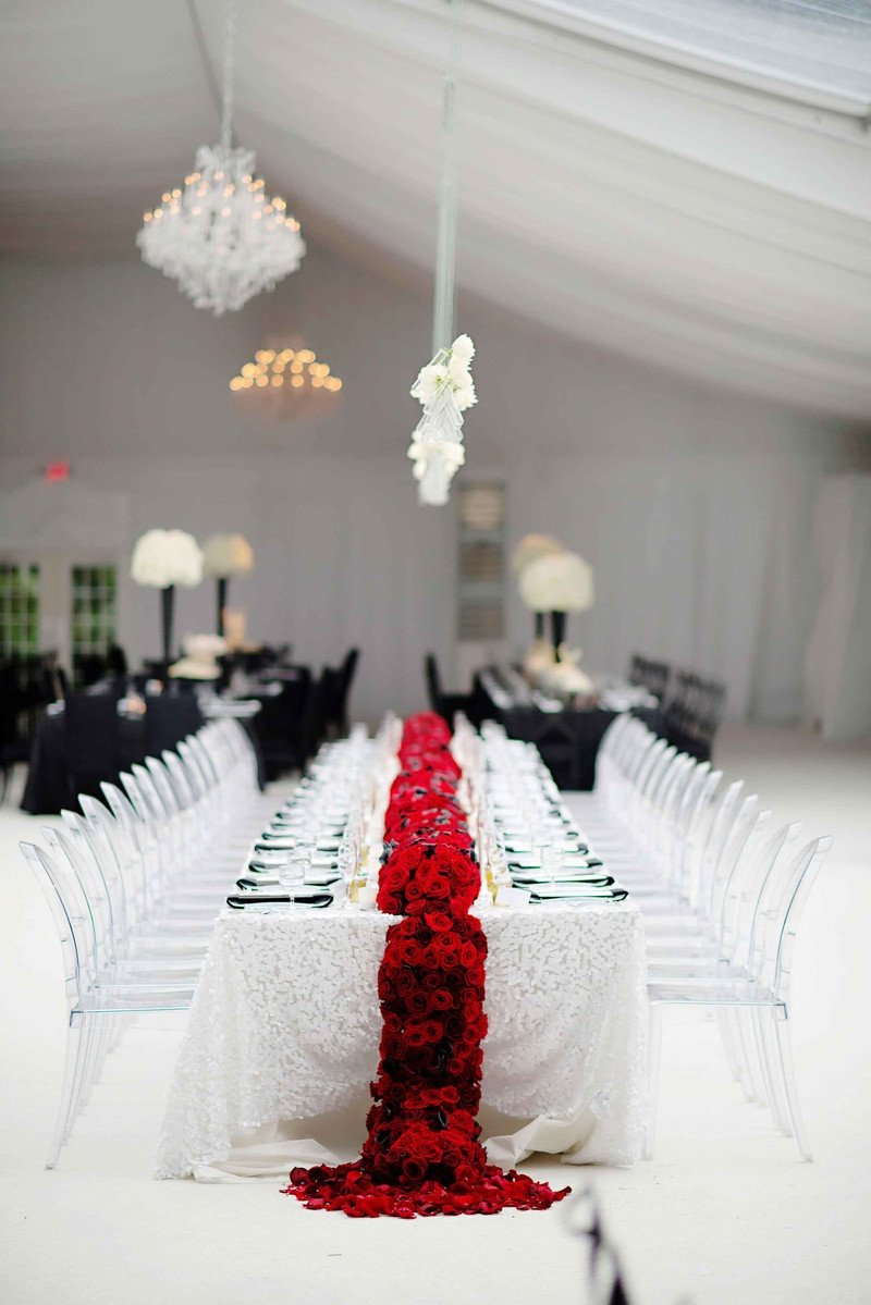 Wedding Decor Red and White Inspirational Reception Décor S Black White &amp; Red Wedding Table Inside Weddings