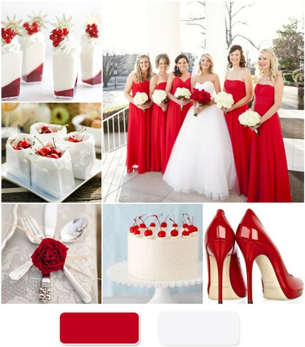 Wedding Decor Red and White Inspirational the Red Wedding Color Bination Ideas