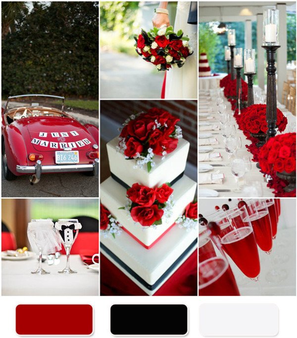 Wedding Decor Red and White Unique the Red Wedding Color Bination Ideas