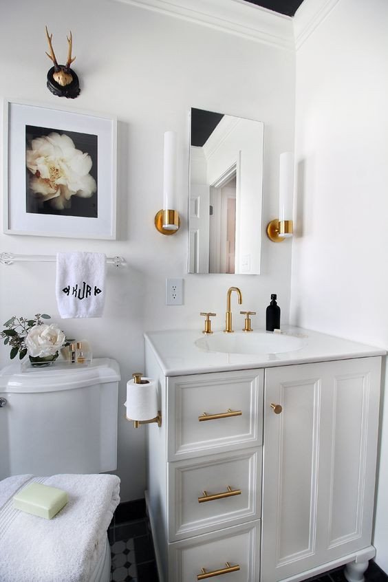 White and Gold Bathroom Decor Beautiful Small Bathroom Remodeling Guide 30 Pics Decoholic