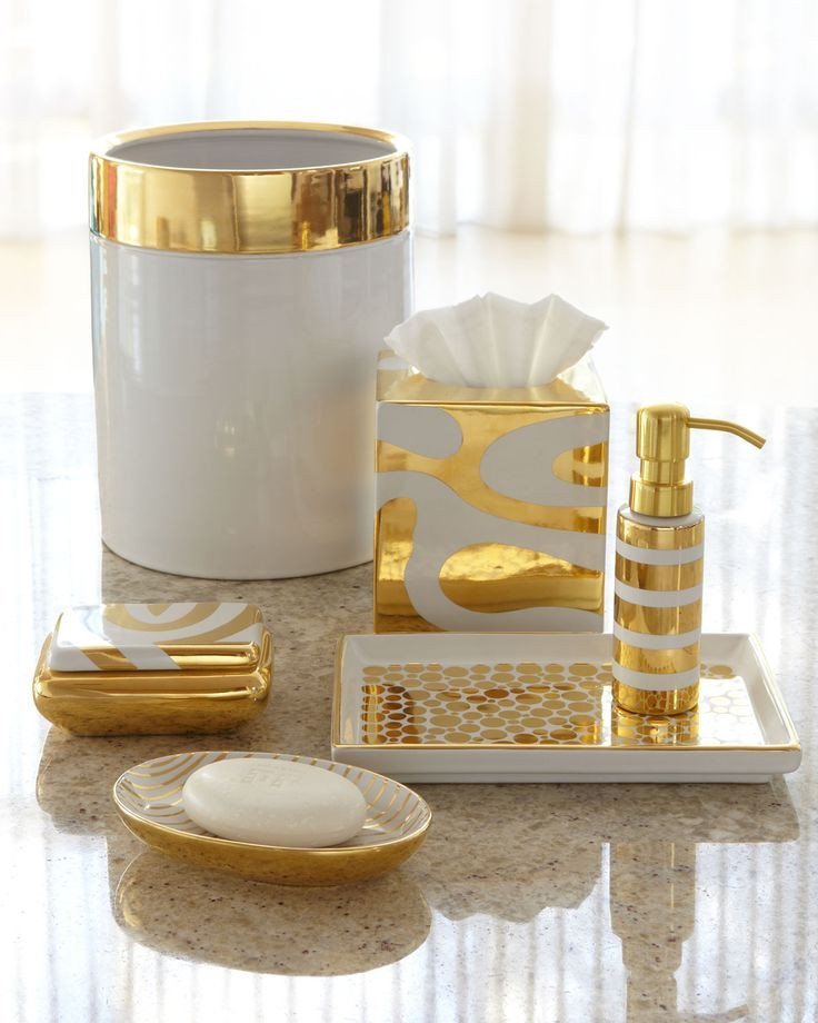 White and Gold Bathroom Decor Best Of Vanity Tray by Waylande Gregory Porcelain &amp; Gold Vanity Accessories Horchow