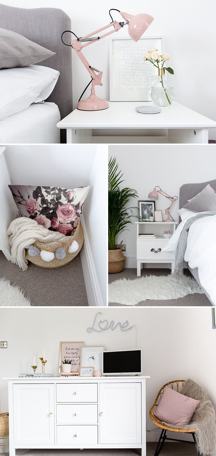 White and Gold Room Decor Awesome Grey White &amp; Blush Bedroom