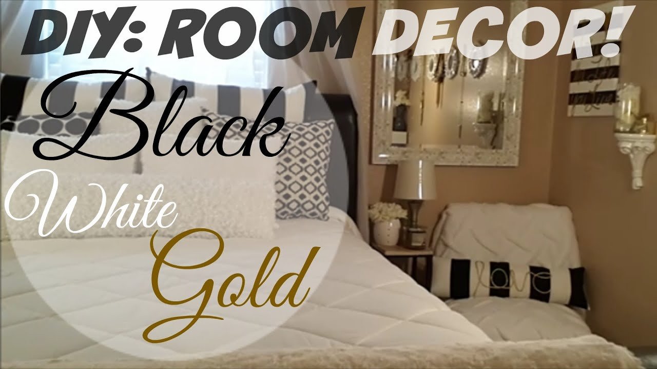 DIY Room Decor Black White & Gold
