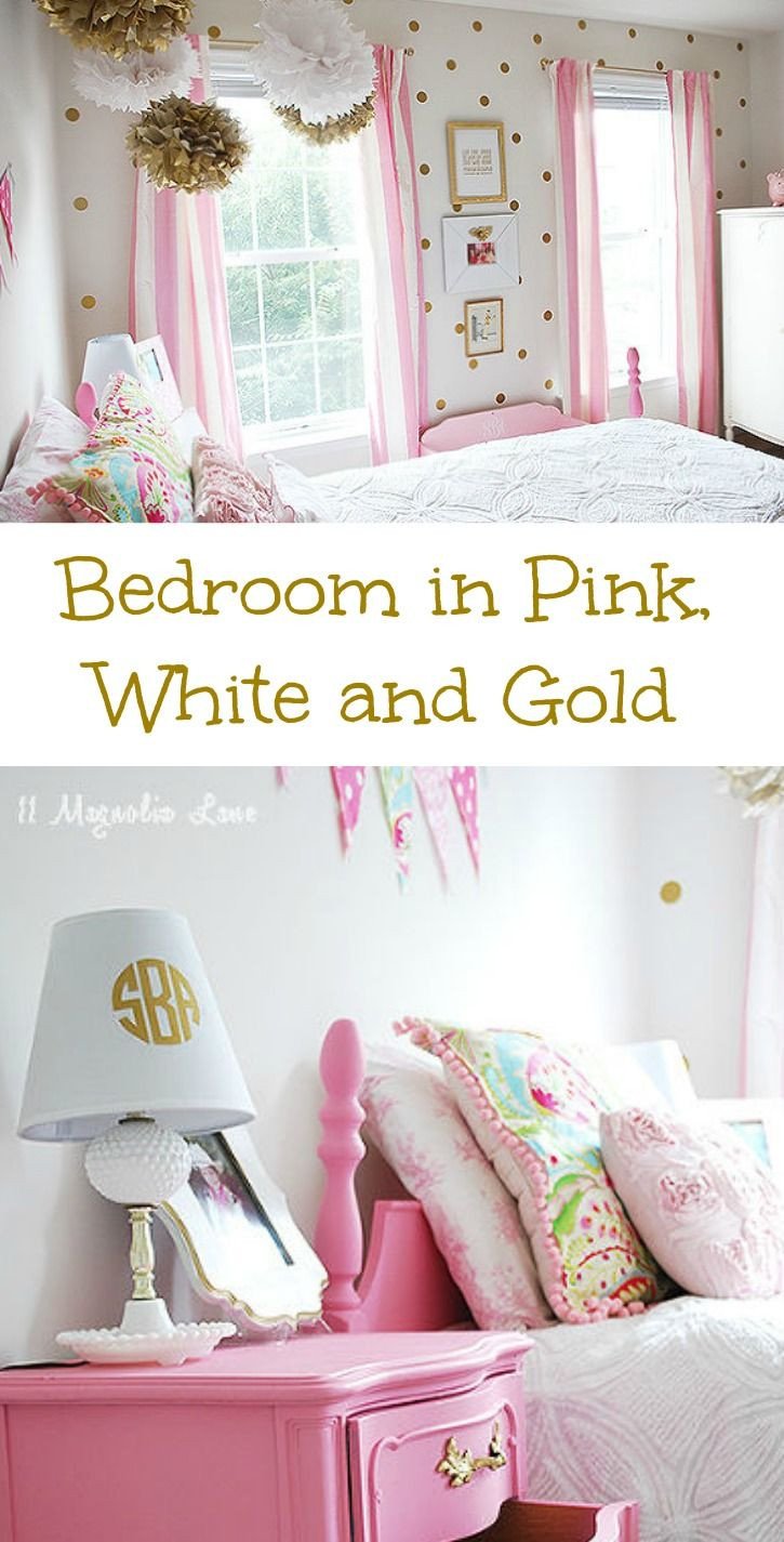 White and Gold Room Decor Fresh Girl S Room In Pink White Gold Decor Diy