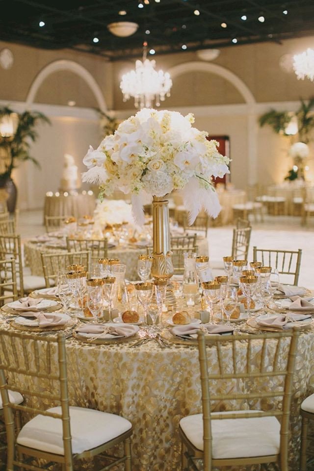 White and Gold Wedding Decor Best Of 40 Glamorous Gold Wedding Decorations Ideas – Oosile