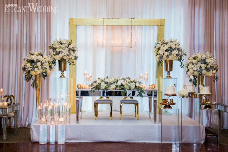 White and Gold Wedding Decor Luxury White &amp; Gold Winter Wedding Ideas