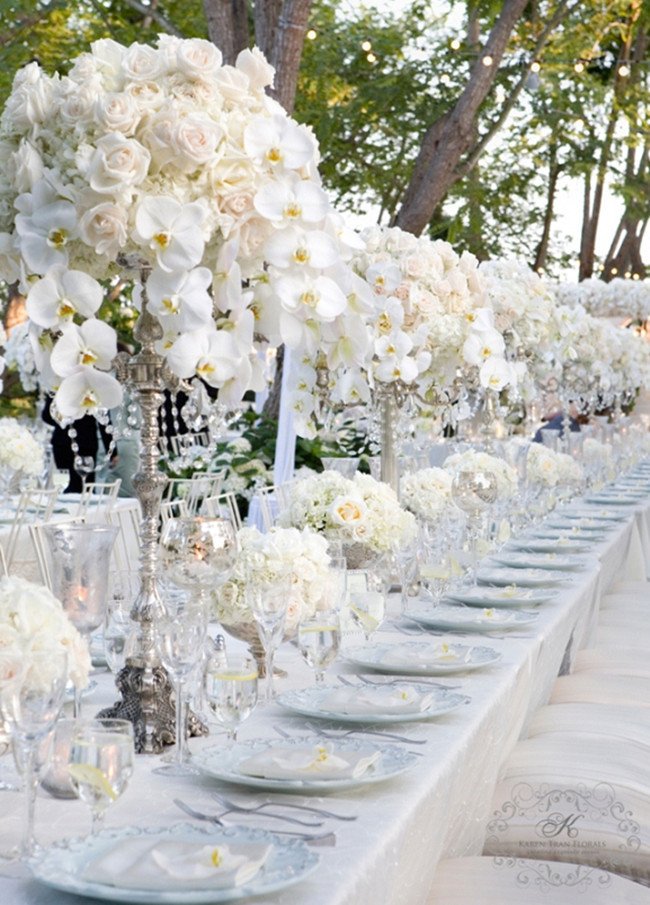 Silver And White Creates The Perfect Modern Wedding Theme