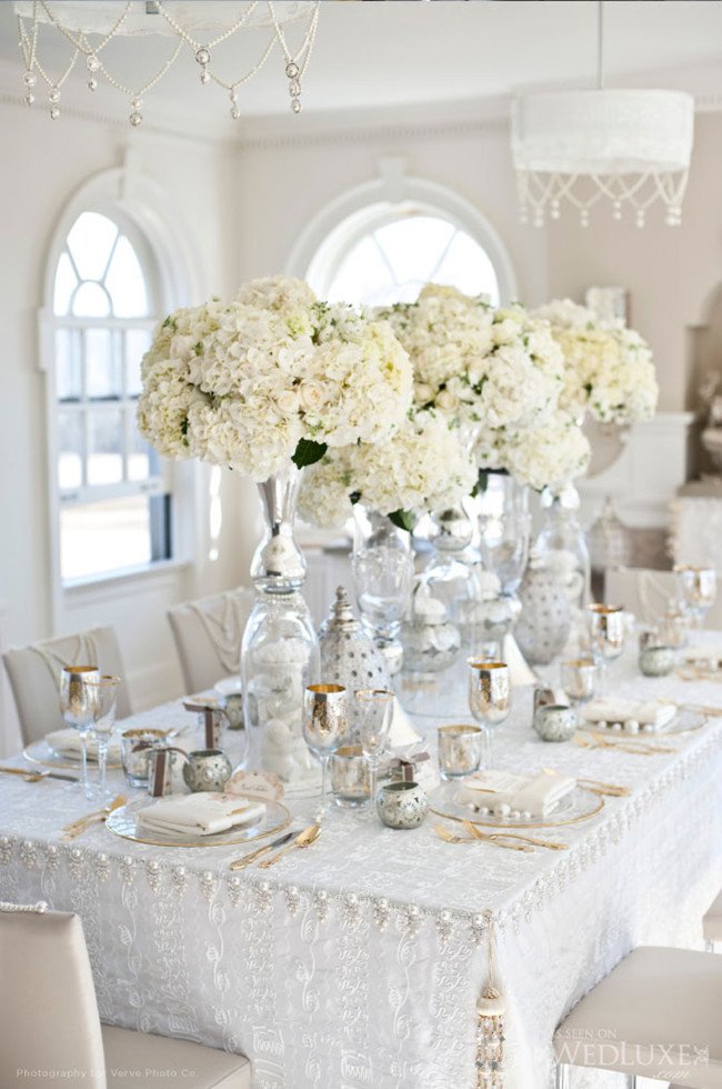 White and Silver Wedding Decor Beautiful Silver and White Creates the Perfect Modern Wedding theme