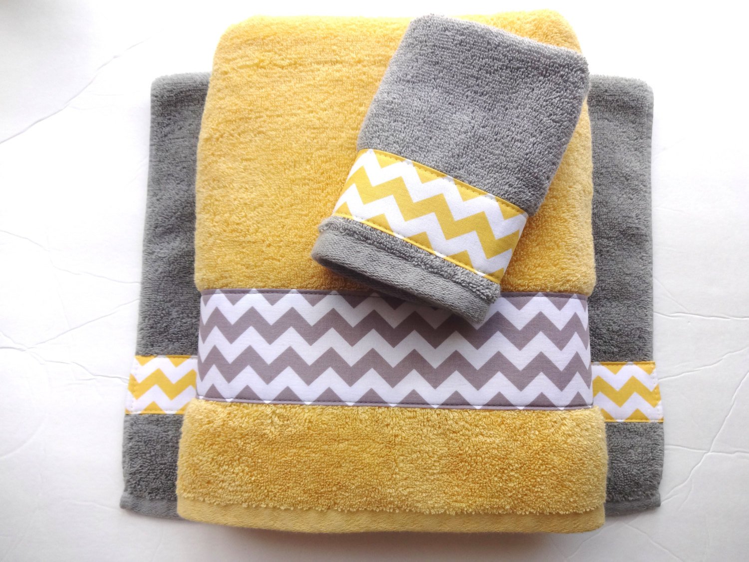 Yellow and Gray Bathroom Decor Beautiful Pick Your Size towel Yellow and Grey towels Gray and Yellow