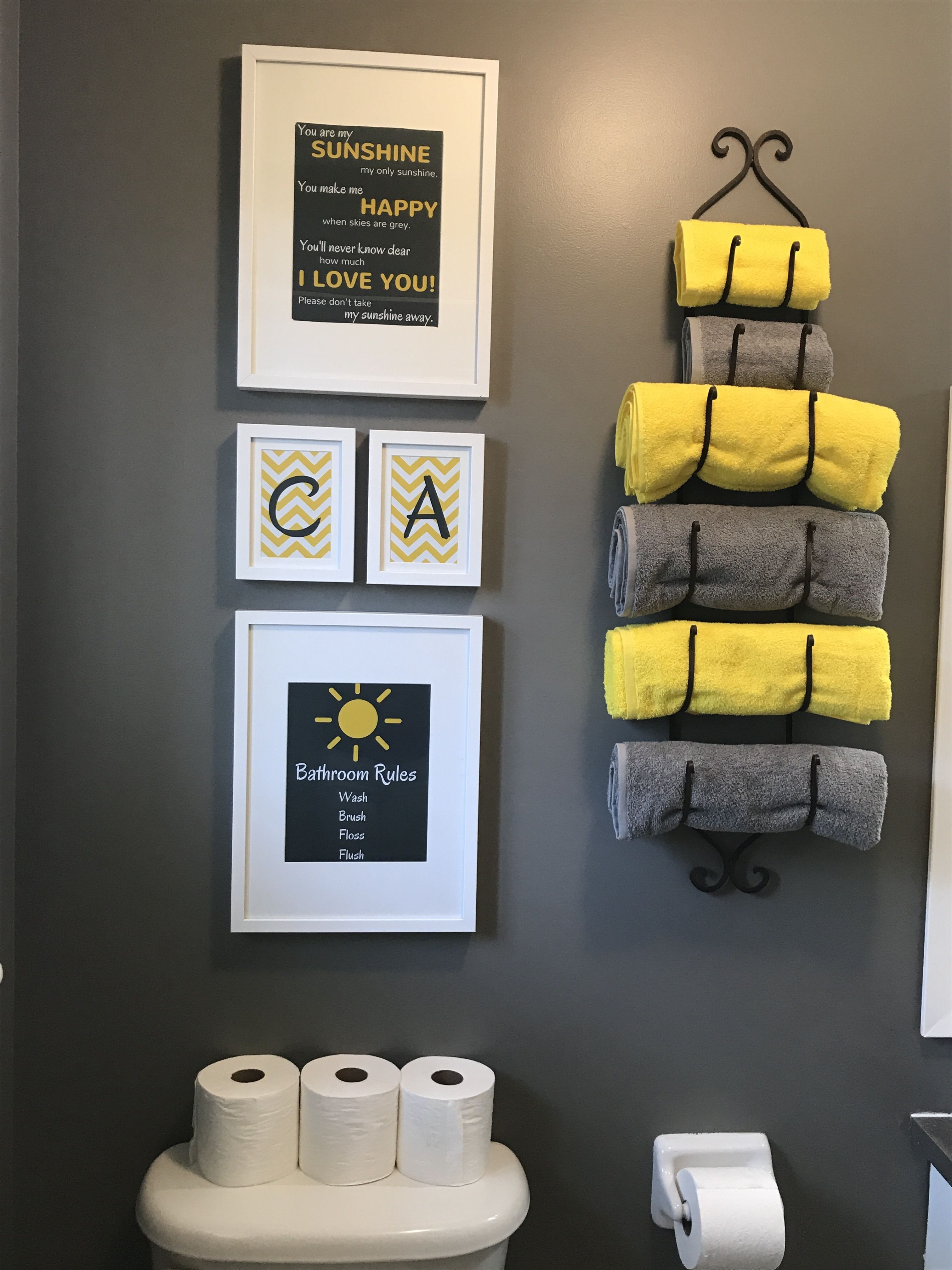 Yellow and Gray Bathroom Decor Elegant Diy Bathroom Yellow and Grey From Ikea Frames Ikea and Photos Were Created Using Canva