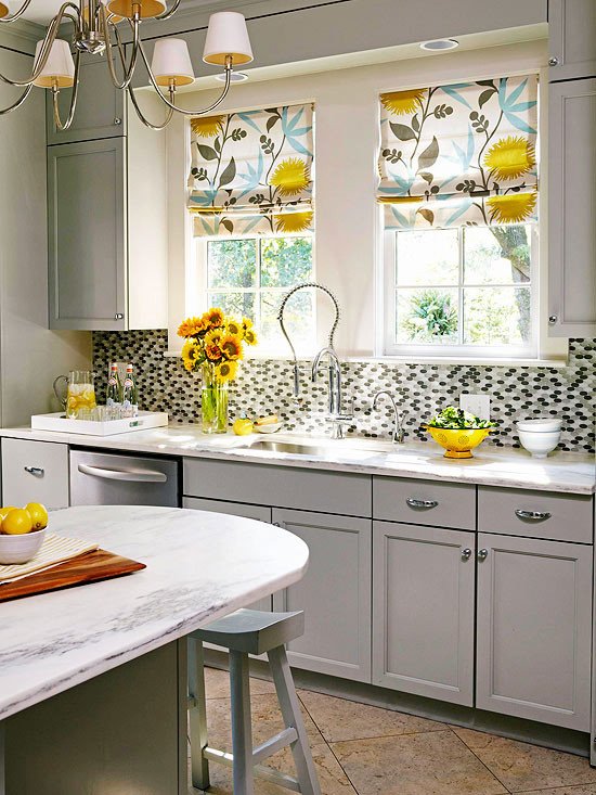 Yellow and Gray Kitchen Decor Awesome Gray and Yellow Kitchen Contemporary Kitchen Bhg